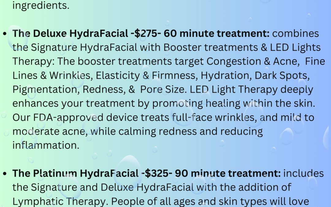 HydraFacial:  What is it and What does it do?